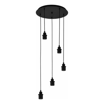 Eglo - Barošanas kabelis WRINGTON 5xE27/60W/230V melns