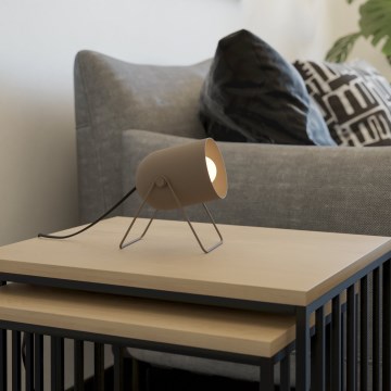 Eglo - Bēša galda lampa 1xE14/8W/230V