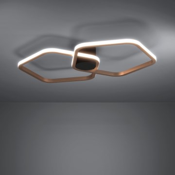 Eglo - dimmējama LED griestu lampa LED/20W/230V zelta + tālvadības pults