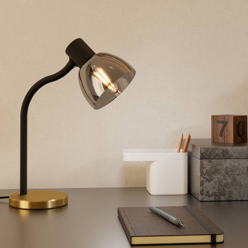 Eglo - Galda lampa 1xE14/25W/230V zelta/melna