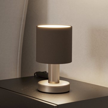 Eglo - Galda lampa 1xE14/40W/230V brūna/matēts hroms