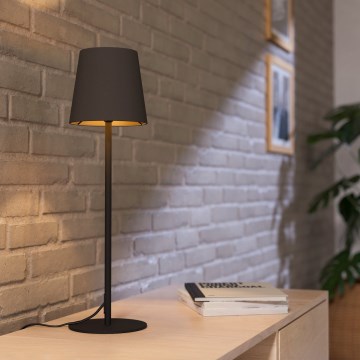 Eglo - Galda lampa 1xE14/40W/230V melna/brūna