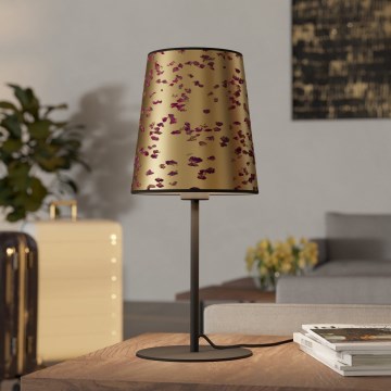 Eglo - Galda lampa 1xE27/25W/230V zelta/rozā