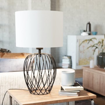 Eglo - Galda lampa 1xE27/40W/230V balta