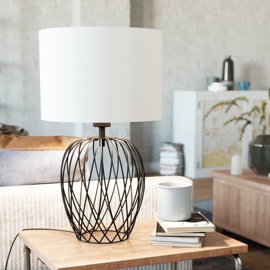 Eglo - Galda lampa 1xE27/40W/230V balta
