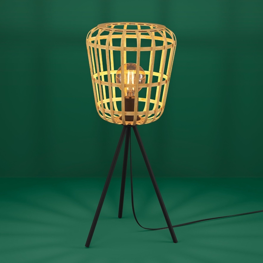 Eglo - Galda lampa 1xE27/40W/230V bambusa