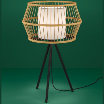 Eglo - Galda lampa 1xE27/40W/230V bambusa