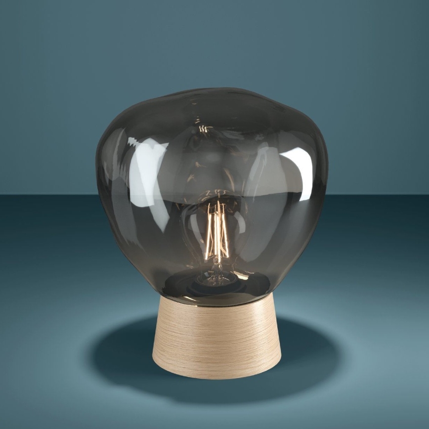 Eglo - Galda lampa 1xE27/40W/230V dūmakains