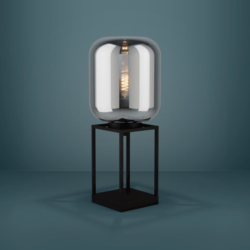 Eglo - Galda lampa 1xE27/40W/230V dūmakains