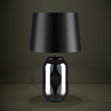 Eglo - Galda lampa 1xE27/40W/230V melna/dūmakains