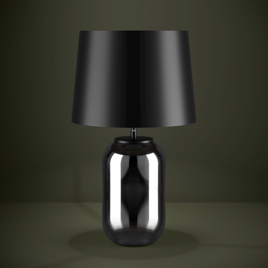 Eglo - Galda lampa 1xE27/40W/230V melna/dūmakains