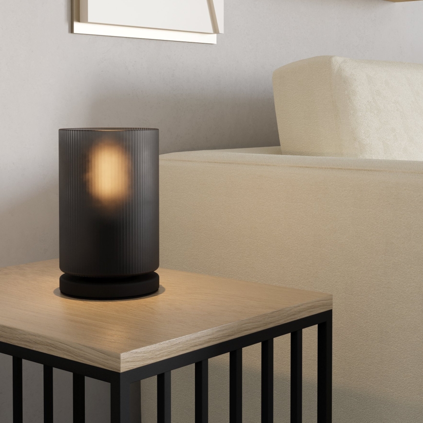 Eglo - Galda lampa 1xE27/40W/230V pelēka