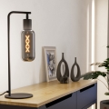 Eglo - Galda lampa 1xE27/4W/230V melna/dūmakaina