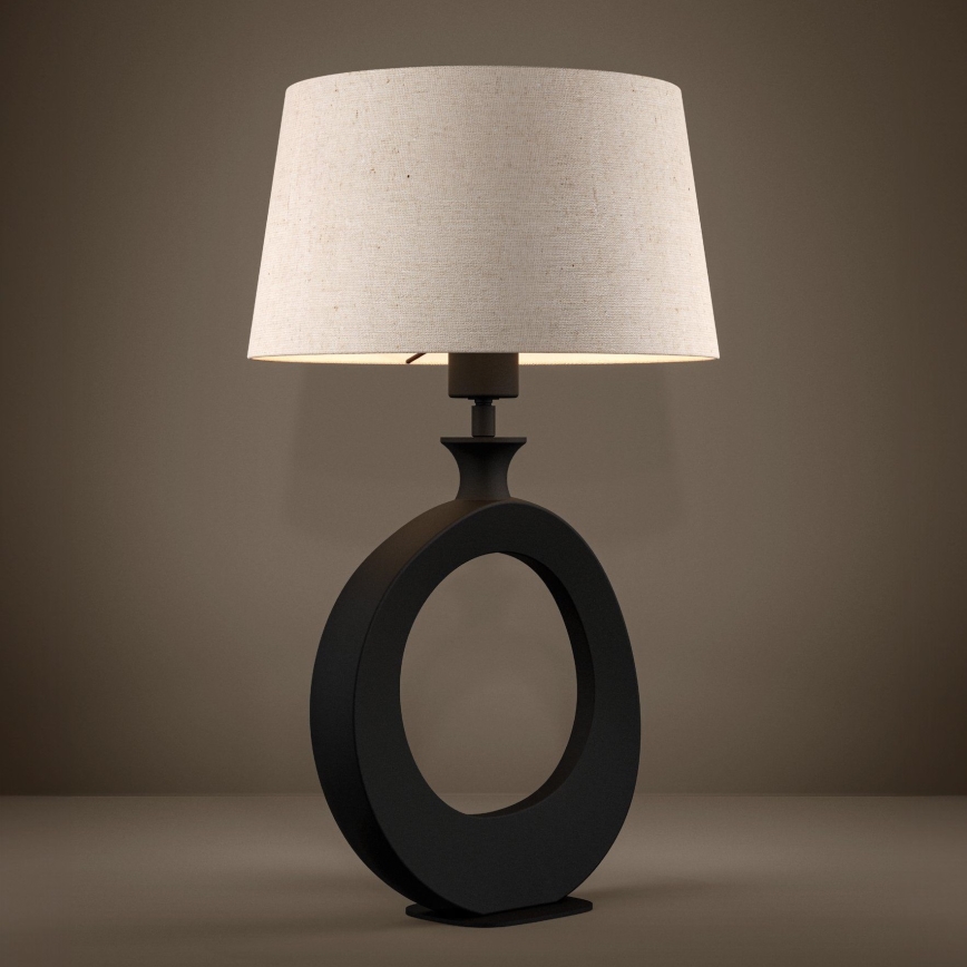 Eglo - Galda lampa 1xE27/60W/230V 52,5 cm melna/krēmkrāsa