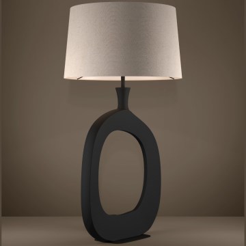Eglo - Galda lampa 1xE27/60W/230V 88 cm melna/krēmkrāsa