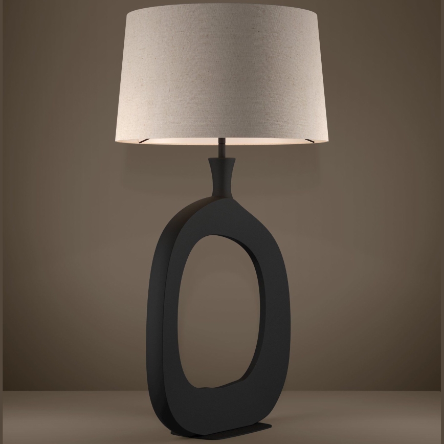 Eglo - Galda lampa 1xE27/60W/230V 88 cm melna/krēmkrāsa
