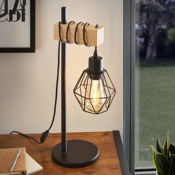 Eglo - Galda lampa TOWNSHEND 1xE27/60W/230V - FSC sertificēts