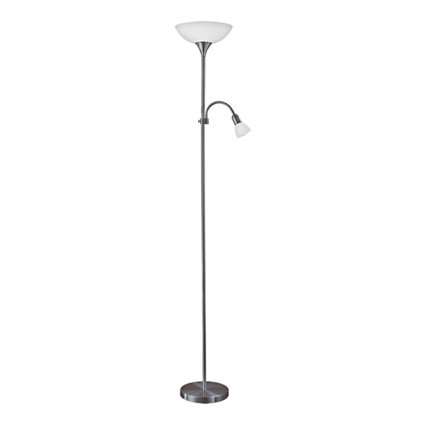 Eglo - Grīdas lampa 1xE27/60W/230V + 1xE14/25W/230V melna hroma