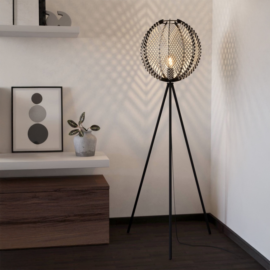 Eglo - Grīdas stāvlampa 1xE27/40W/230V balta/melna