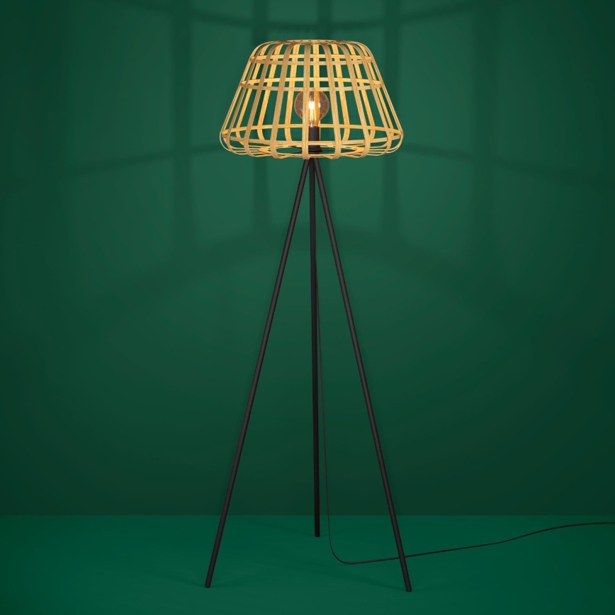 Eglo - Grīdas stāvlampa 1xE27/40W/230V bambusa