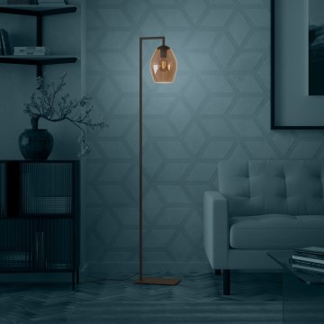 Eglo - Grīdas stāvlampa 1xE27/40W/230V brūna