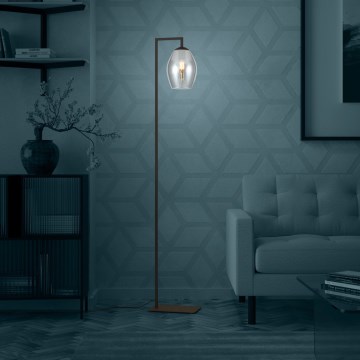 Eglo - Grīdas stāvlampa 1xE27/40W/230V dūmakains