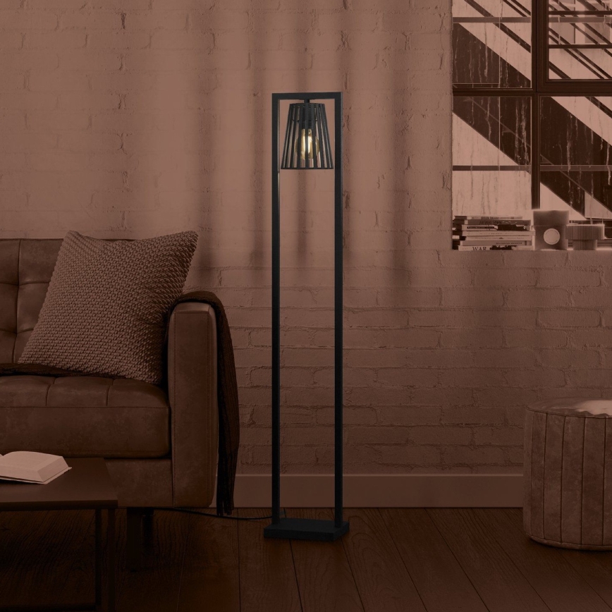 Eglo - Grīdas stāvlampa 1xE27/40W/230V melna