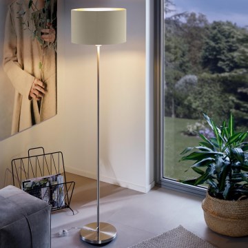Eglo - Grīdas stāvlampa 1xE27/60W/230V taupe