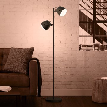 Eglo - Grīdas stāvlampa 2xE27/28W/230V melna