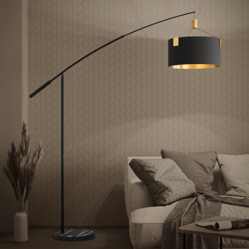 Eglo - Grīdas stāvlampa 3xE27/40W/230V melna/zelta