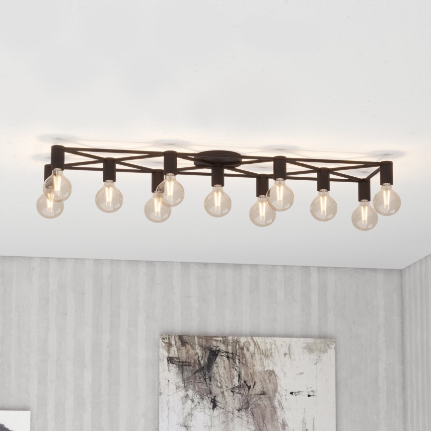 Eglo - Griestu lampa 11xE27/40W/230V melna