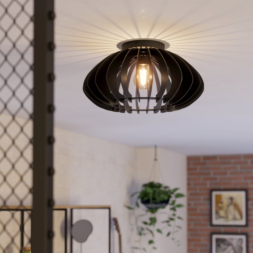 Eglo - Griestu lampa 1xE27/40W/230V d. 45 cm melna