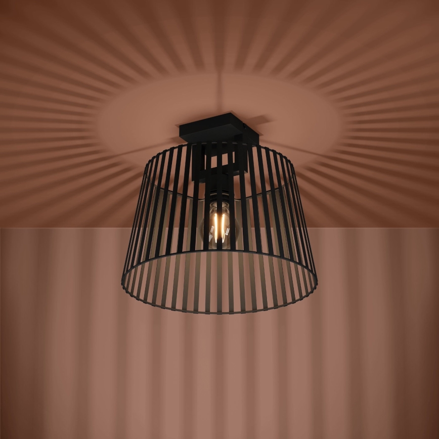 Eglo - Griestu lampa 1xE27/40W/230V melna