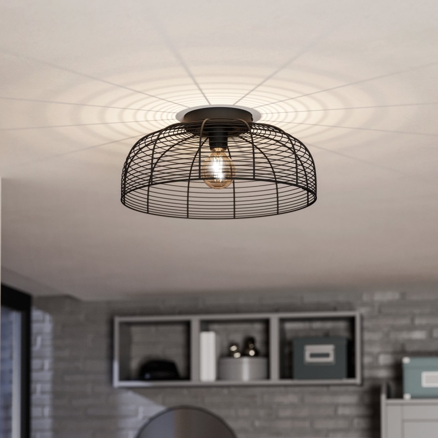 Eglo - Griestu lampa 1xE27/40W/230V melna