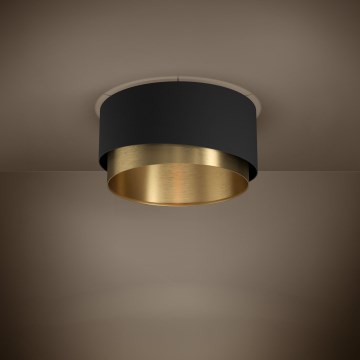 Eglo - Griestu lampa 1xE27/40W/230V melna/zelta