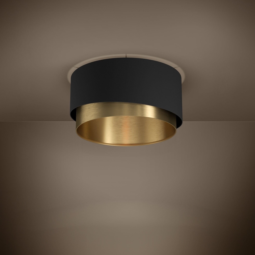 Eglo - Griestu lampa 1xE27/40W/230V melna/zelta