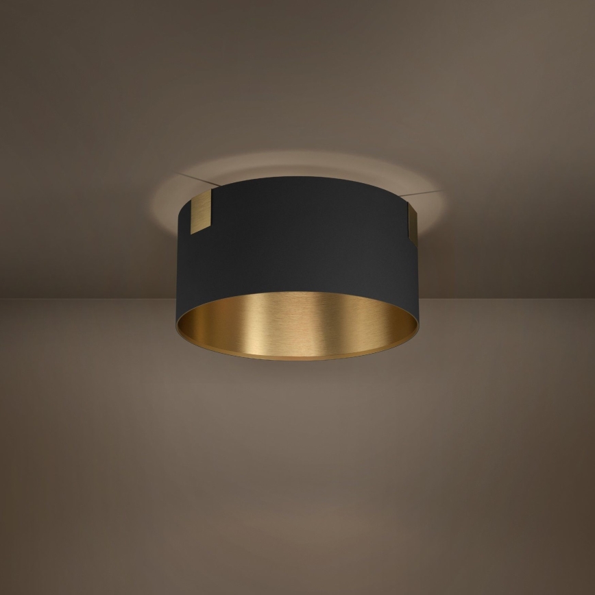 Eglo - Griestu lampa 1xE27/40W/230V melna/zelta