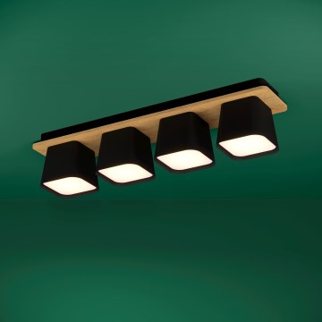 Eglo - Griestu lampa 4xE27/40W/230V melna/brūna