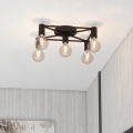 Eglo - Griestu lampa 5xE27/40W/230V melna