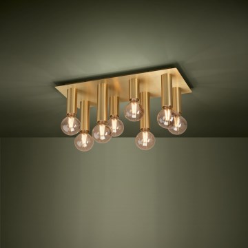 Eglo - Griestu lampa 8xE27/40W/230V zelta