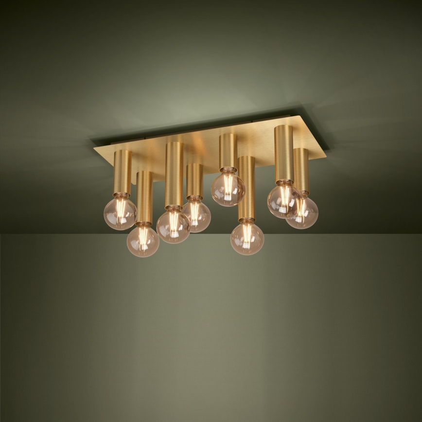 Eglo - Griestu lampa 8xE27/40W/230V zelta
