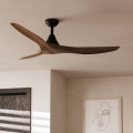 Eglo - griestu ventilators Ø 132 cm, brūns + ar tālvadības pulti