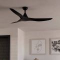 Eglo - Griestu ventilators Ø 132 cm, melns ar tālvadības pulti