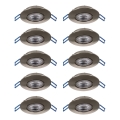 Eglo - Komplekts 10x LED iebūvējamie griestu gaismekļi, LED/4,9W/230V, 2700/4000/6500K, Ø 9 cm, matēts hroms