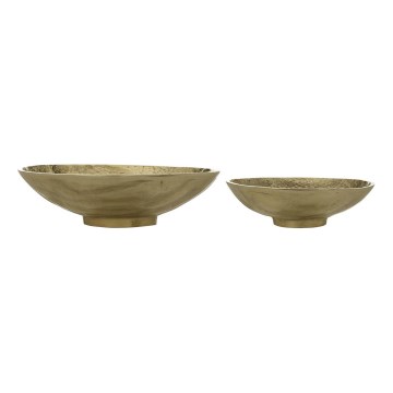 Eglo - KOMPLEKTS 2x Dekoratīva paplāte d. 28/21 cm zelta