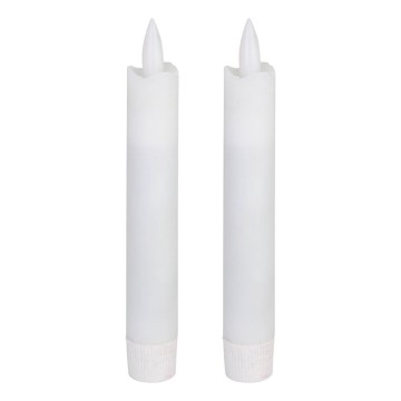 Eglo - KOMPLEKTS 2x LED Svece LED/1xAAA 15 cm balta