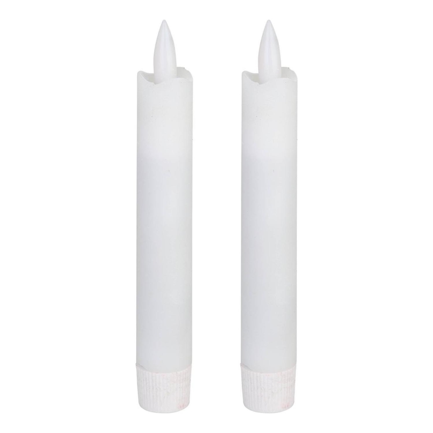 Eglo - KOMPLEKTS 2x LED Svece LED/1xAAA 15 cm balta