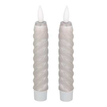 Eglo - KOMPLEKTS 2x LED Svece LED/1xAAA 15 cm pelēka