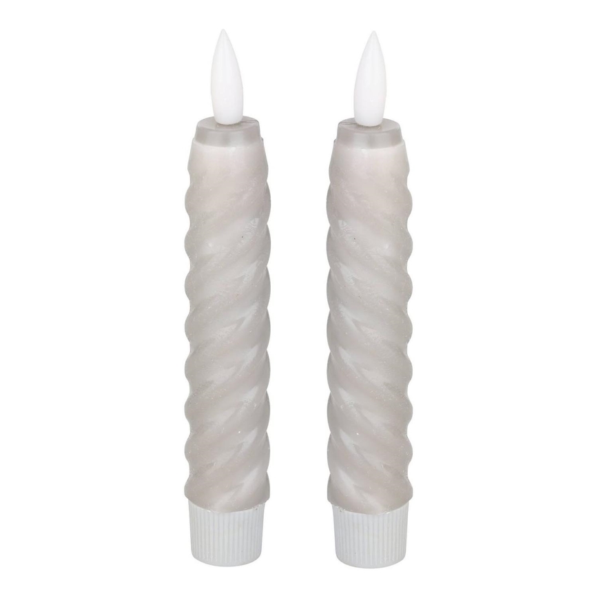 Eglo - KOMPLEKTS 2x LED Svece LED/1xAAA 15 cm pelēka