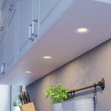 Eglo - Komplekts 3 gab. dimmējami iebūvējamie LED griestu gaismekļi LED/4,8W/230V Ø 8,8 cm balti